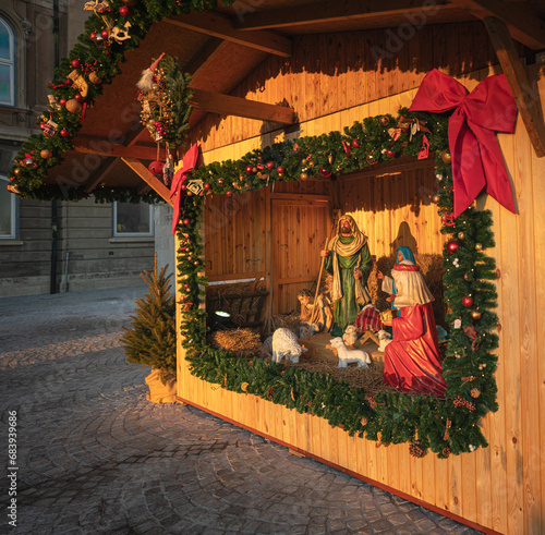 Wooden house with Holy Fami...