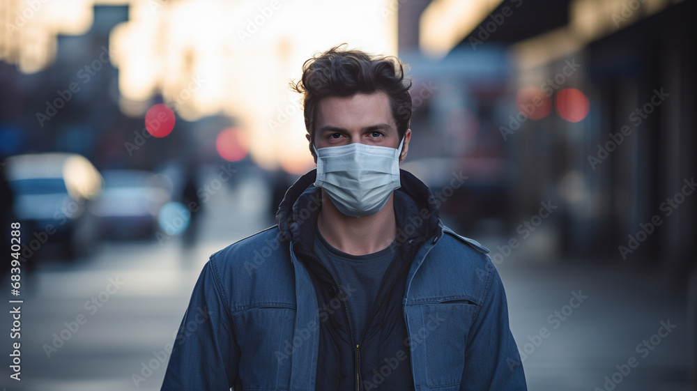 man in the street wearing a blue surgical mask, homemade mask, protection from virus during flu season, winter, coat and hoodie, cold weather, people wearing mask, man in the street wearing a blue surgical mask, homemade mask, protection from virus during flu season, winter, coat and hoodie, cold weather, people wearing mask,