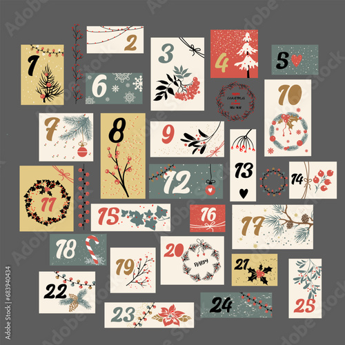 Christmas Advent calendar for 25 days
