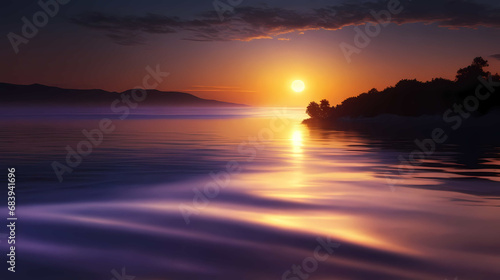 Water splashes sparkle as the sun takes in the light from the direction it rises above the horizon