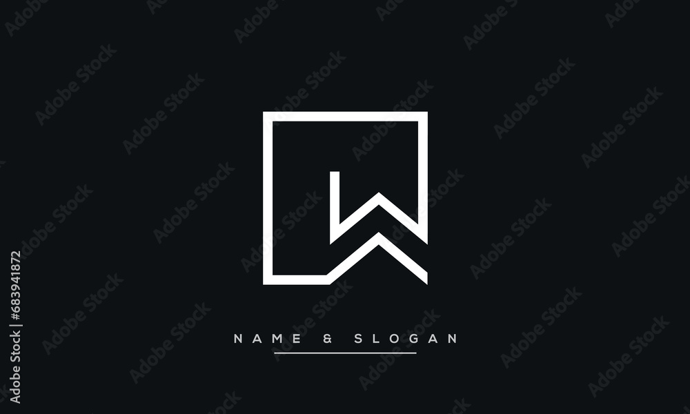 LW or WL Alphabet Letters Initial Logo LW or WL Alphabet Letters Initial Logo