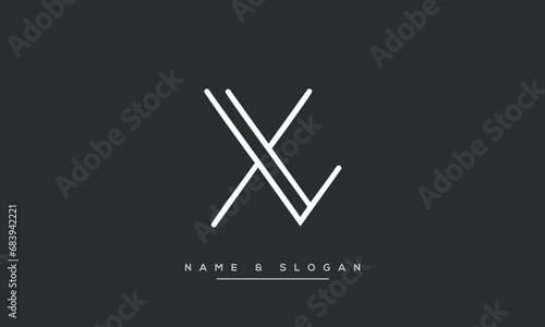 Alphabet Letters LX or XL Logo Monogram