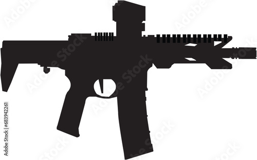 silhouette of a rifle armed weapon 