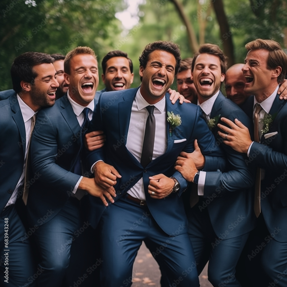best man, groomsman and groom with their friends celebration men only best man, groomsman and groom with their friends celebration men only