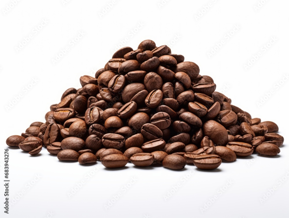 Obraz premium Uncover the Story Behind Each Exquisite Coffee Bean - Explore the Journey from Plantation to Your Cup! Generative AI