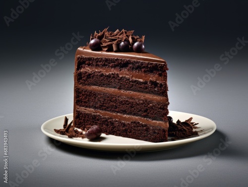 Indulge in Decadence: The Perfectly Crafted Chocolate Cake Delight! Generative AI