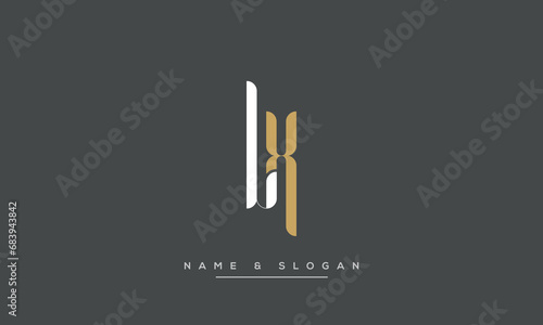 Alphabet Letters LX or XL Logo Monogram
