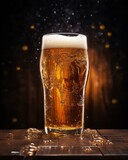 Captivating Artistry: The Elegance of an Empty Beer Glass - An Underrated Symbol of Joy! Generative AI