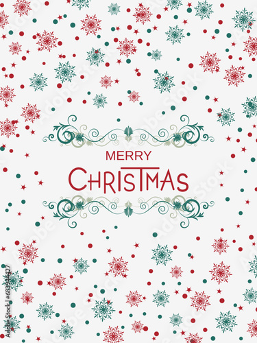 Merry Christmas and Happy New Year retro style vector flyer template
