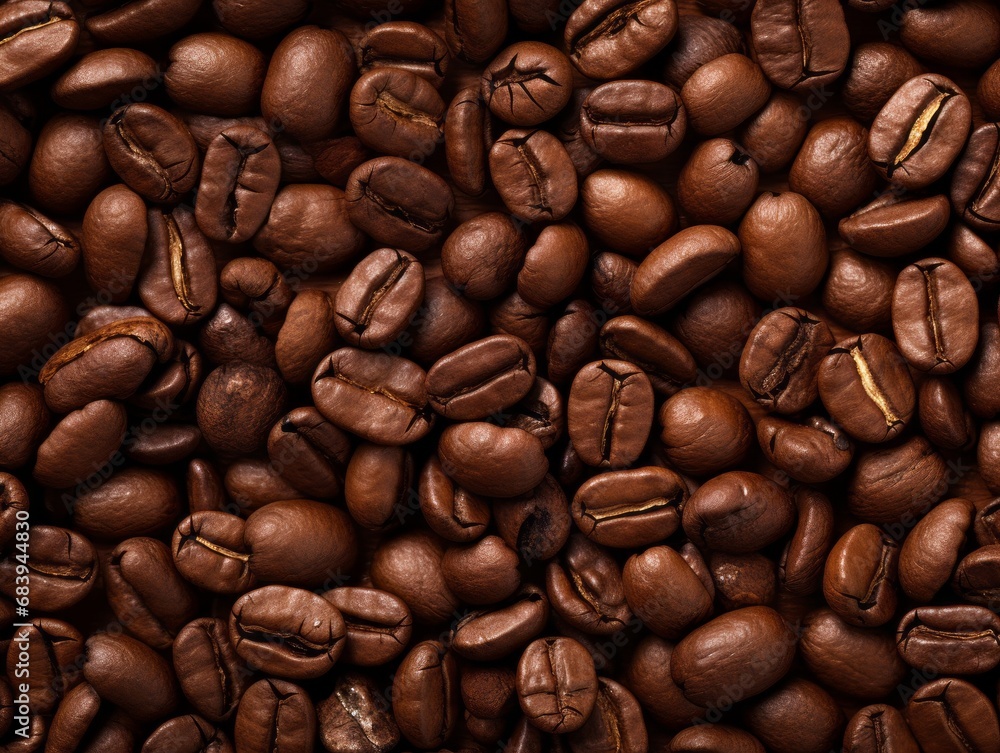 Fototapeta premium Discover the Artistic Beauty of High-Style Coffee Beans: A Stunning Visual Experience Generative AI