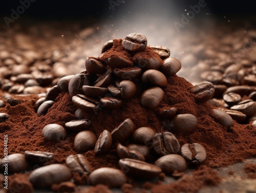 Discover the Mesmerizing Journey of Coffee Beans to Powder! Generative AI