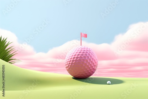 Banner or poster design for golf sports