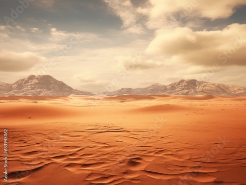 Immerse in the Surreal Tranquility  Spectacular Sand Dune Desert Landscape Generative AI