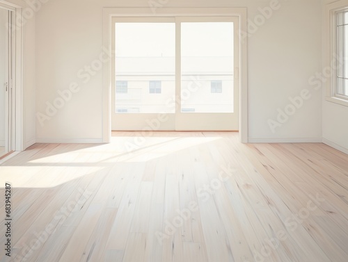 Step Into Serenity: Unveiling the Art of Minimalistic Wooden Flooring Design Generative AI