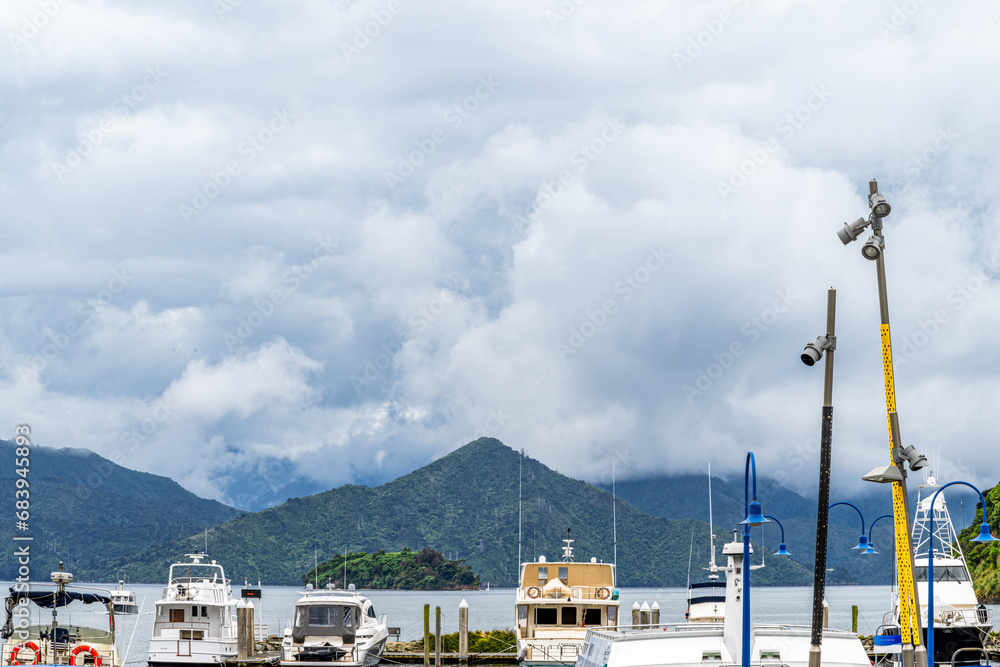 Picton Harbor on New Zealands North Island