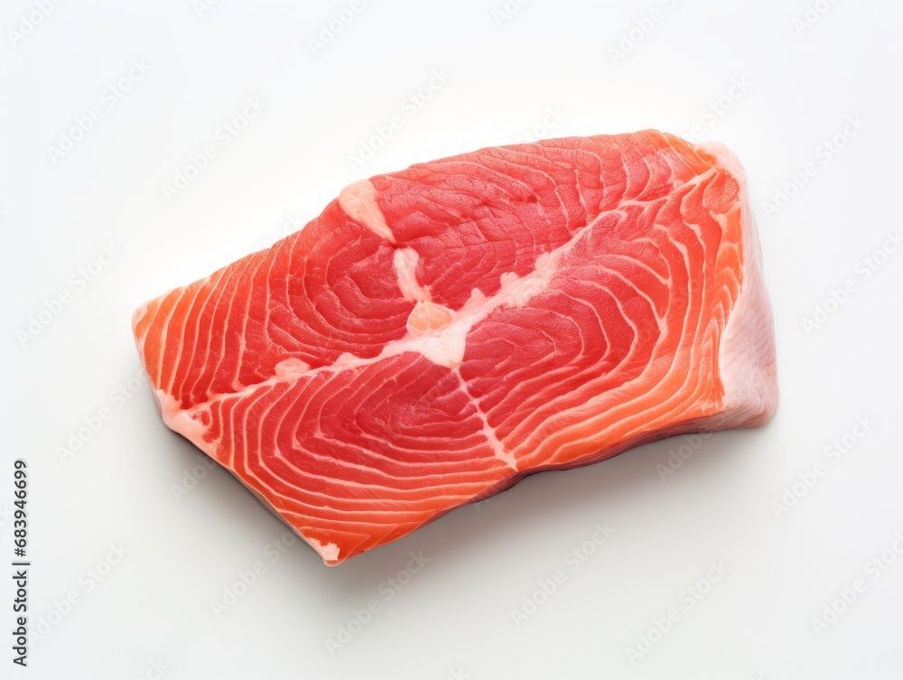 Experience the Richness: High-Resolution Image of a Perfectly Grilled Salmon Steak Generative AI