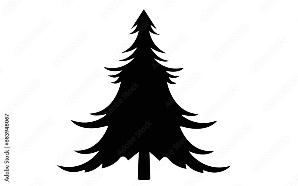 Fototapeta premium illustration of a christmas tree