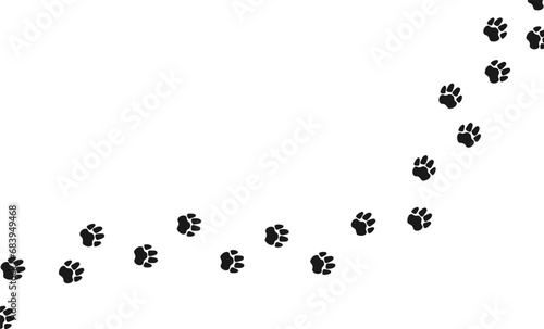 Footprints for pets, dog or cat. Isolated illustration on a white background. Vector illustration
