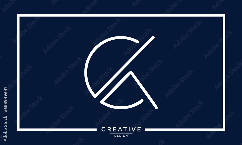 CK or KC Alphabet Letters Logo Monogram CK or KC Alphabet Letters Logo Monogram
