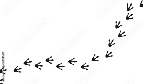 Cute dinosaur footprints. Isolated illustration on a white background. Vector illustration