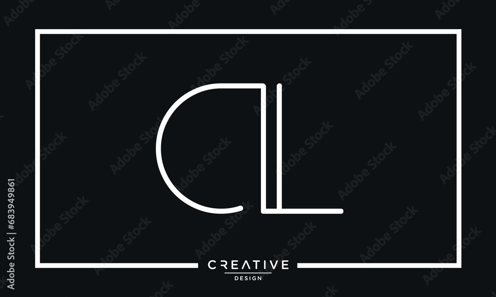 Alphabet Letters CL or LC Logo Monogram Alphabet Letters CL or LC Logo Monogram
