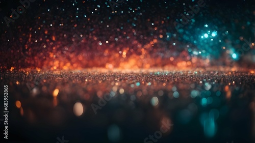 Glitters and raindrops floating, making a great abstract background image with a colorful look