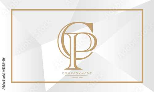 CP or PC Alphabet Letters Logo Monogram