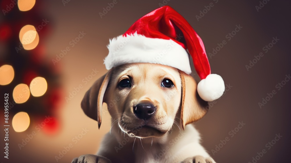 cute dog with Christmas costume isolated on clean background cute dog with Christmas costume isolated on clean background