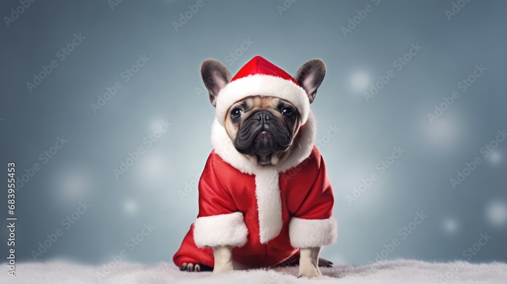 cute dog with Christmas costume isolated on clean background cute dog with Christmas costume isolated on clean background