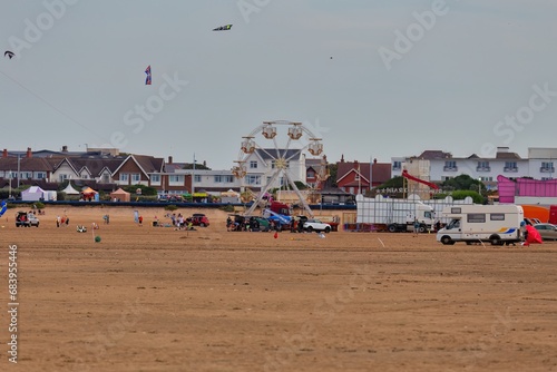 city and theam park  form beach view photo