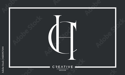 CH or HC Alphabet Letters Logo Monogram