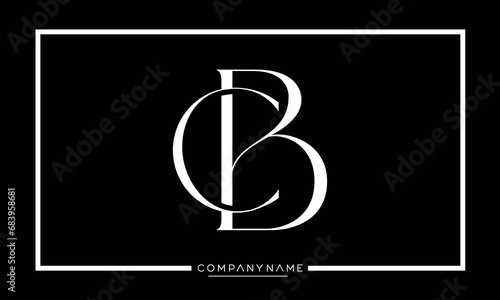 CB or BC Alphabet Letters Logo Monogram