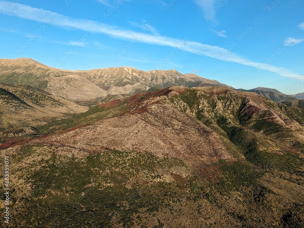Albanian mountains near Saranda-aerial panorama landscape view Albania Aerial photography. The Ionian Sea.Albanian Riviera. Shooting from a drone Sarande.Albanian coast-Balkan country.Hikers paradise Albanian mountains near Saranda-aerial panorama landscape view Albania Aerial photography. The Ionian Sea.Albanian Riviera. Shooting from a drone Sarande.Albanian coast-Balkan country.Hikers paradise