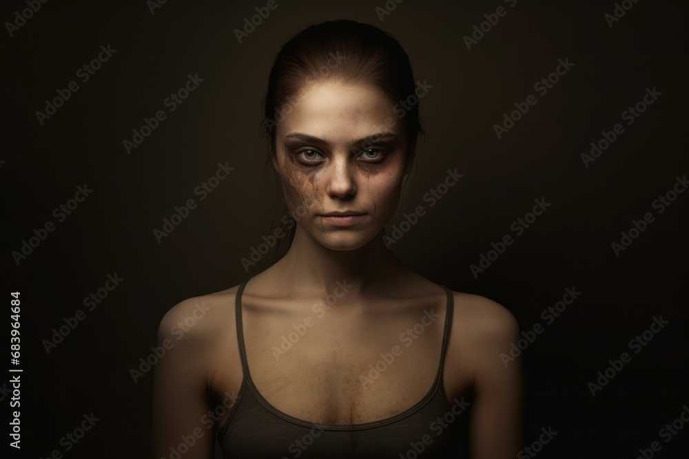 Dirty neglected beaten up angry teenager Dirty neglected beaten up angry teenager
