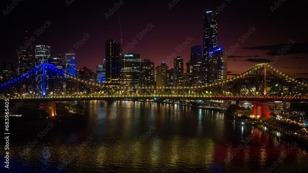 Brisbane City Skyline by Night
