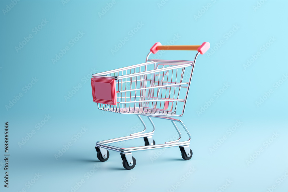 shopping cart with clipping path included
