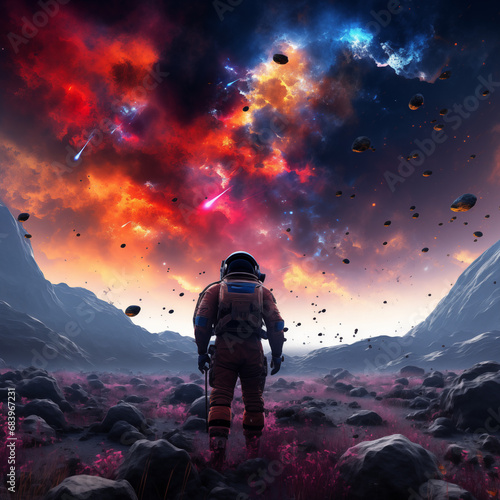 space art landscape colorful from alien planet © filiz