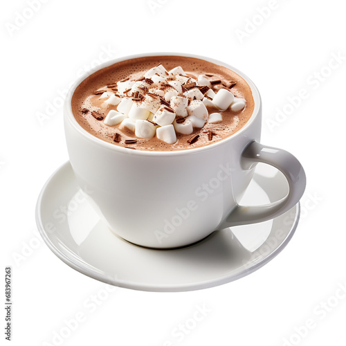 Hot cocoa on transparent background PNG image