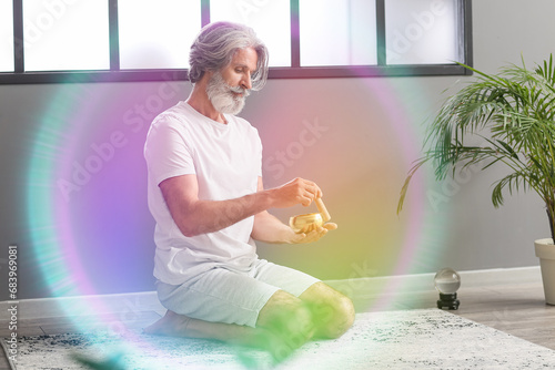 Middle-aged man with Tibeta...