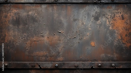 The texture of an old rusting piece of metal, visible scratches