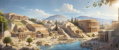 ancient Greece city illustration