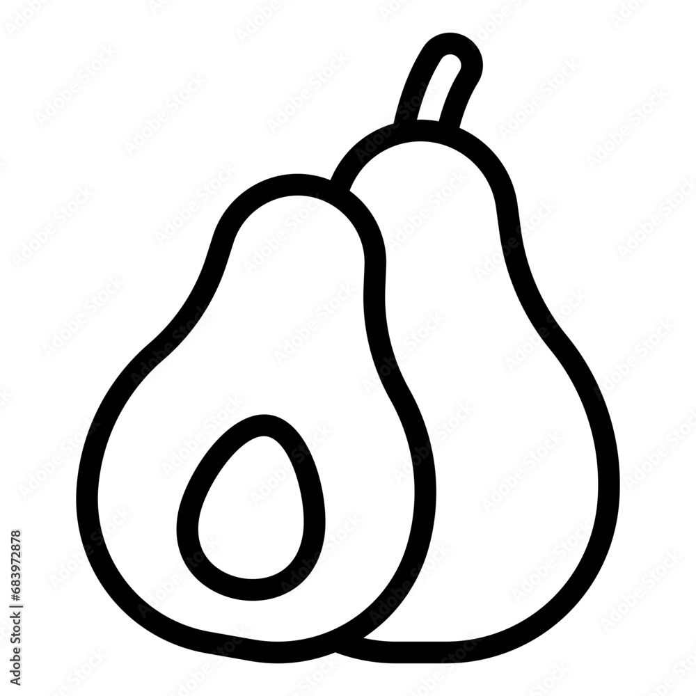 avocado black outline icon for nutrition avocado black outline icon for nutrition