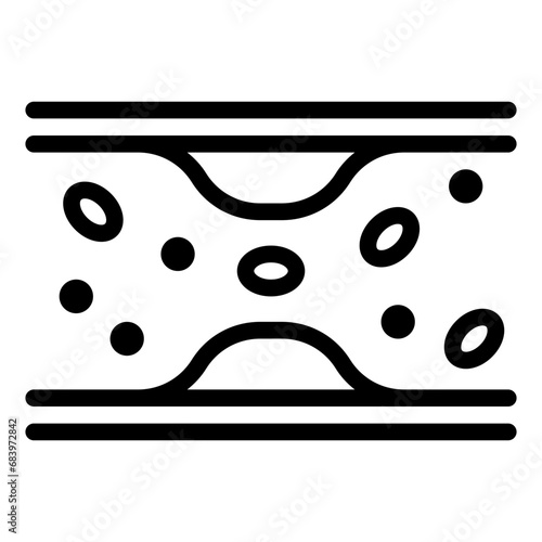 Cholesterol black outline icon for nutrition