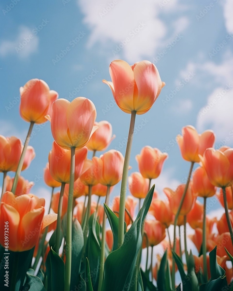 Fototapeta premium field of tulips