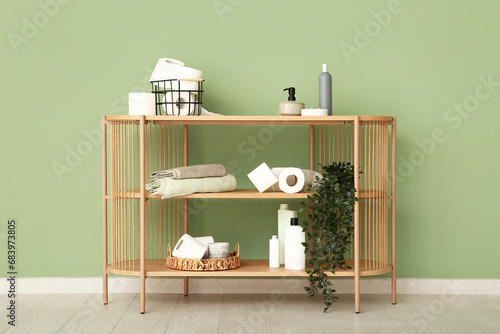 Modern bathroom storage she...