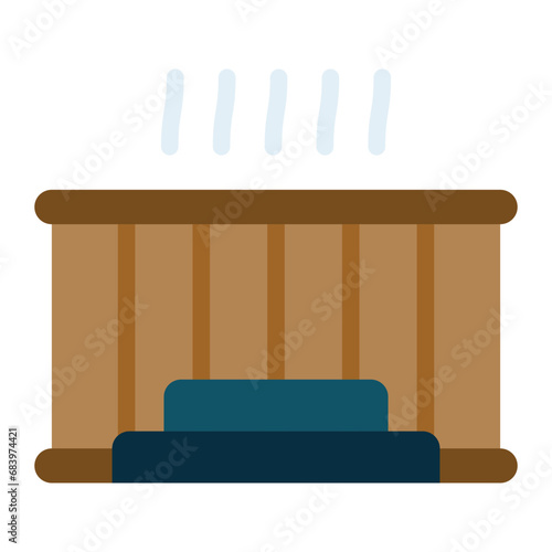 Jacuzzi colorful flat icon