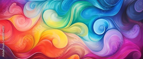 Abstract chalkboard background with chalk rainbow swirls, Abstract colorful background