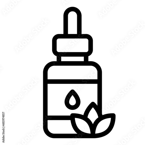 Essential Oil black outline icon