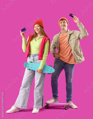 Young couple with credit ca...