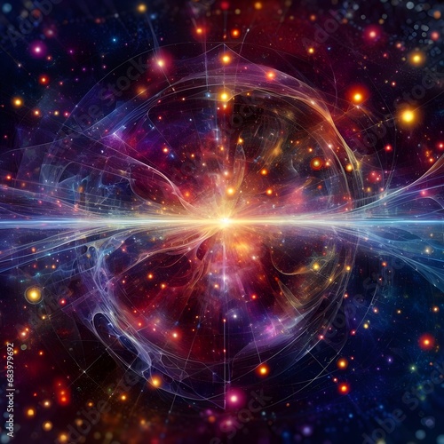 A new universe emerging from the big bang. 